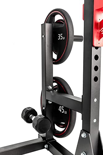 Sole Fitness Half Rack, Home And Gym Exercise Equipment, Multifunctional Weight Rack, Durable Steel Frame For Squat, Bench, Deadlift, And More, Includes J Hooks And Equipment Storage, 1000 Lb Capacity #TOP4