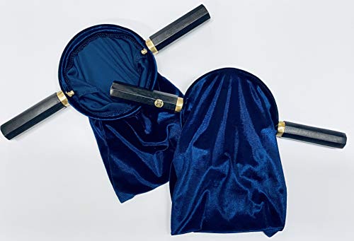 Velveteen Blue Church Religious Offering Bag Pouch, Set of 22