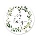 40 cnt Greenery Wreath Oh Baby Gender Neutral Stickers - Favor Stickers - Thank You Labels