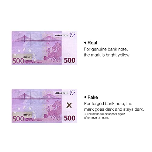 Henniu Caneta detectora de dinheiro falso luz uv multifuncional mini caneta testador de notas de moe