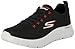Produktbild Skechers Herren Go Walk Flex Sneaker, Schwarzes und rotes Textil, 43 EU