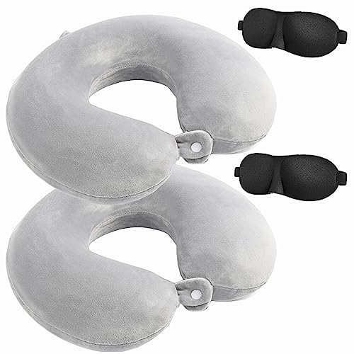 Lista de Almohada de Viaje Walmart para comprar online. 42 Maxgeen Almohada de Viaje para Cuello 2 pcs,Almohada de Cuello Viscoelástica de Espuma de Memoria,con 2 Máscara para Los Ojos,Funda de Almohada Extraíble y Transpirable,para...