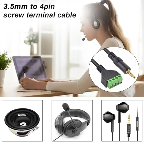 Cable de 3.5 mm a bloque de terminales para conectar altavoces en casa 6