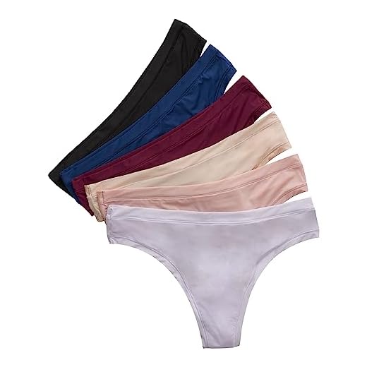 Hanes womens Comfortflex Fit Microfiber Panties, Moisture Wicking Underwear, Cooling and Breathable, (Colors May Vary, Thong Panties, Assorted, Medium US, Pack of 6
