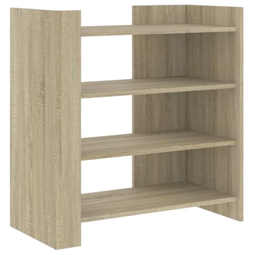 Mhdvray Buffet Commode de Salon Meuble de Rangement en Bois d'Ingénierie Aspect Chêne Sonoma, Enfilade Design Moderne et Minimaliste pour Entrée ou Bureau, 73,5 x 35 x 75 cm