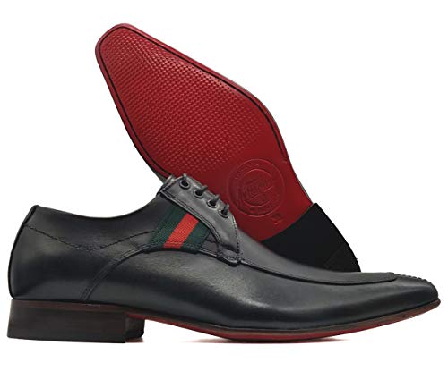 Sapato social oxford masculino bico fino sola couro MOD 309 Cor:Preto;Tamanho:39