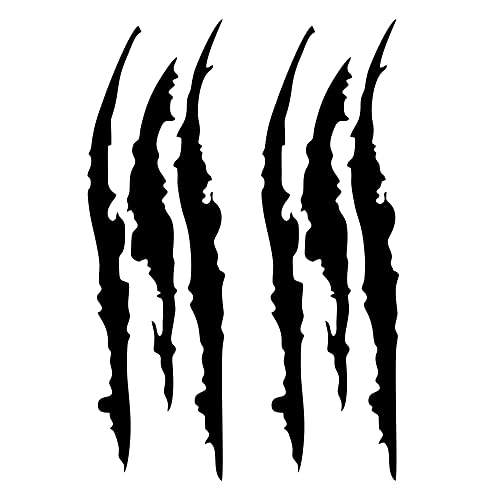 GamesMonkey - GamesMonkey® - 2 Pcs Monster Griffe Scratch Autocollants Monster Scratch, Autocollant De Marques Griffe, Décalcomanies De Décoration De Voiture, Forte Adhésivité, Facile À Coller (Noir)