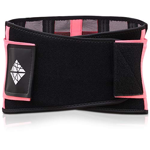 Neohealth Breathable & Light Lower Back Brace | Waist Trainer Belt | Lumbar Support Corset | Posture Recovery & Pain Relief | Waist Trimmer Ab Belt | Exercise Adjustable | Women & Men | Pink Xxl #TOP2