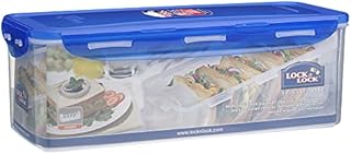 Lock & Lock HPL849T Classic Bread Box Rectangular Food Container w/Sandwich Keeper, 5.0L