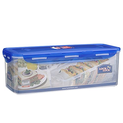 Lock & Lock HPL849T Klassische Brotbox, rechteckig, mit Sandwichhalter, 5,0 l