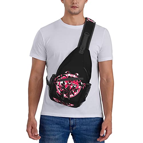 Anime Helluva Boss Crossbody Shoulder Chest Bag Sling Backpack Unisex 3D Printing Hiking Travel Daypack #TOP6