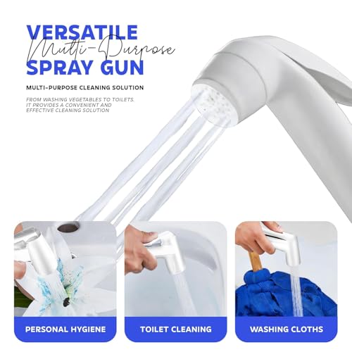 Image of Health Faucet Gun by MIORAH | ABS Jet Spray for Toilet |Leak-Proof, High Pressure, Ergonomic Toilet Faucet (Pack of 2)