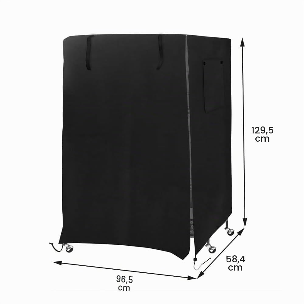 Jaula Universal para Pájaros, Jaula para Loros, Jaula para Pájaros Negra, Jaula para Pájaros de Tela Oxford, Resistente al Agua y al Polvo (Largo 96 cm x Ancho 59 cm x Alto 130 cm)