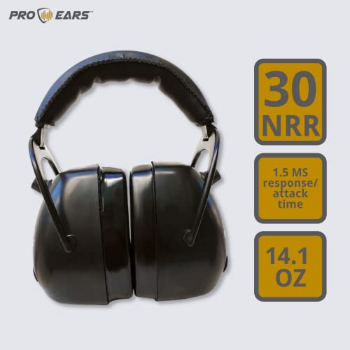 Pro Ears Gold Ii 30 Electronic Hearing Protection, Military Grade Tactical Ear Muffs, Nrr 30 Db, For The Range, Shooting, & Hunting, Black #TOP1