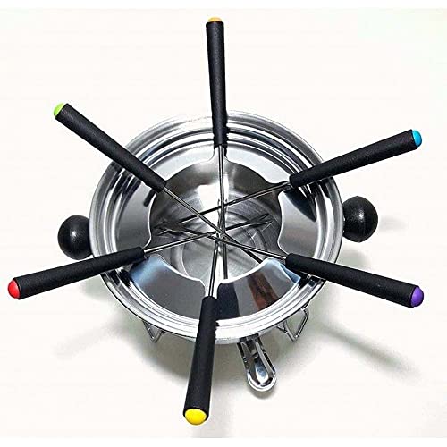 Conjunto Para Fondue Em Inox 10 Peças Para Queijos Chocolate Molho (CA12134)