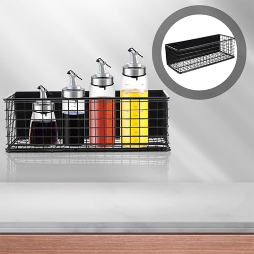 TIDTALEO Magnetic Shelf for Kitchen Jars and Spice Bottles - 2pcs Space-Saving Iron Organiser for Fridge and Microwave Storage - Image 6