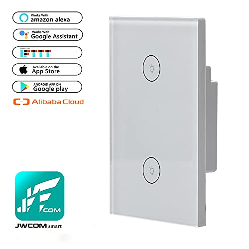 Interruptor Touch Inteligente 2 Botões com RF433 - Alexa, Google e Siri