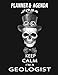 Planner Diary 2024 Geology: Daily Weekly Monthly Calendar Funny Human skull in a top hat, keep calm and love Geology Organizer & Agenda, To Do Lists, ... | Fantastic Physics design for men and Women