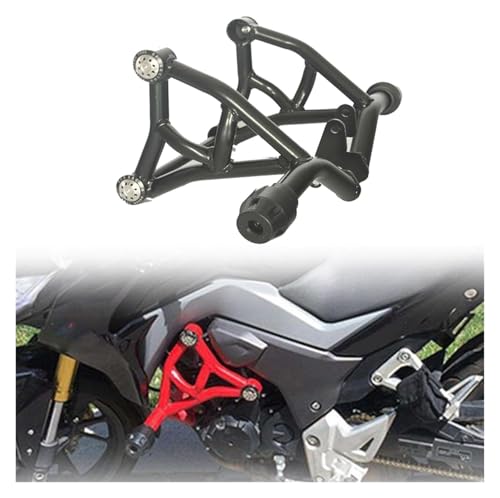Crash bar CB190R pour éviter les casses moteur et protéger le carénage de votre moto noire