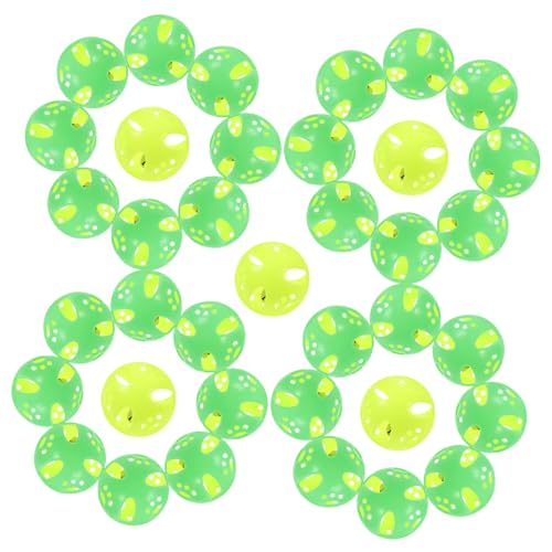 BESPORTBLE 60Pcs Bell Balls for Cats Interactive Kitten Exercise Chase Ball for Independent Play Plastic Cat to Stimulate Hunting Instincts Fun Pet Supplies