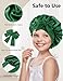 ZURLEFY Dark Green Silk Bonnet Hat for Sleeping Women, Double Layer Fashion Satin Hair Bonnet with Tie for Womens Curly Hair Night Cap (68-09L)