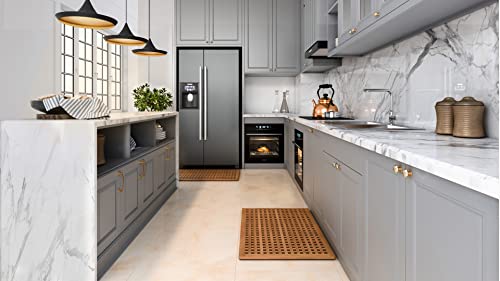 Image of Grate Kitchen Anti-Fatigue Teak Floor Mat