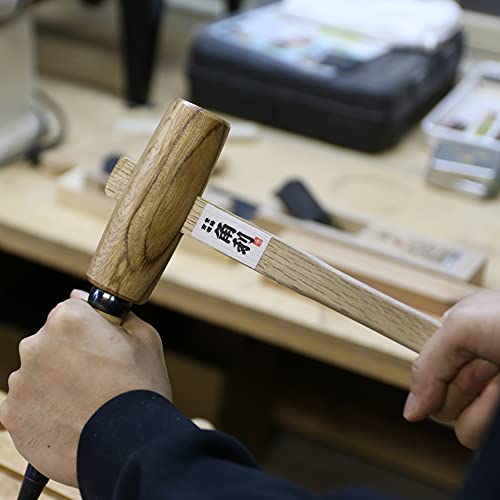 Kakuri Wooden Mallet For Woodworking 42Mm Oak, Japanese Wood Mallet Hammer For Chiseling, Adjusting Japanese Plane, Assembling Furniture, Made In Japan #TOP1