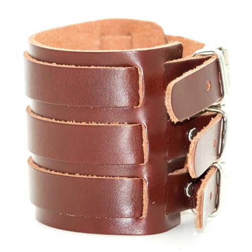 Image of Punk Rock Biker Wide Pu Leather Wristband Belt Buckle Cuff Bracelet