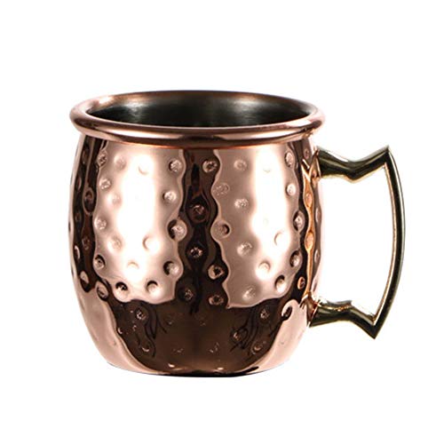 60ml Mini Hammered Moscow Mule Mug Espresso Copper Mugs Shot Glasses Cute 2oz Stainless Steel Mugs For Mini Bar