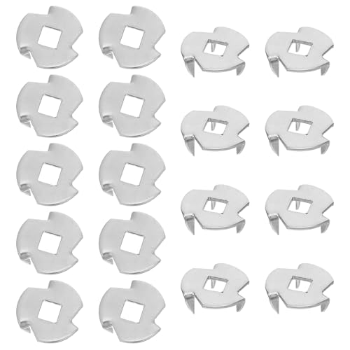 BIUDECO Placa de Fijación Metálica de Acero Inoxidable 304 para Molinillo de Pimienta, Juego de 50 Piezas, Repuesto Compatible para Molinillos Manuales de Especias en Cocina