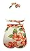 COCOSHIP Retro Peach Hibiscus & Beige Floral Halter High Waisted Bikini Bathing Suit Swimsuit XXXL(FBA)