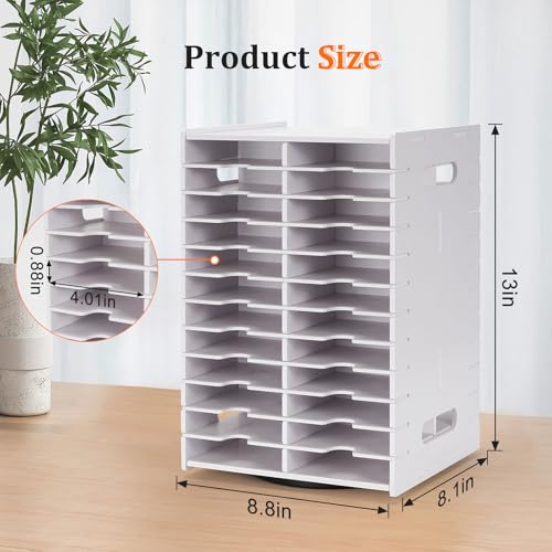 Image of SANFURNEY 48 Slots Ink Pad Spinning Holder Stamp Pad Storage Rack Craft Supply Organizer