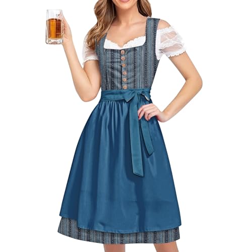 Vêtements fleuris Dirndl et costume de fête de la bière avec robe midi et blouse blanche