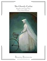 The Ghostly Cyclist Cross Stitch Pattern: Regular and Large Print Pattern B0DW46VL2V Book Cover
