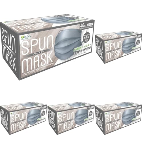 [��H�����h�b�g�R��] iSDG �X�p�����[�X�s�D�z�J���[�}�X�N SPUN MASK � �O���[ 40���� (× 5)