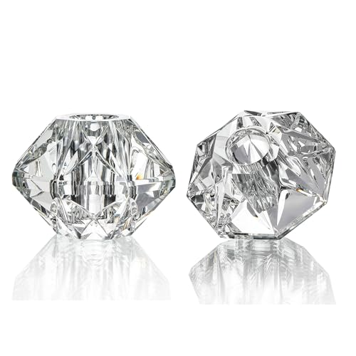 QFkris 2-Packs Crystal Fountain Pen Stand Glass Feather Pen Holder Crystal Pen & Pencil Holder Base for Office Desk Desktop Decoration Toothbrush Stand Gift for Students Teachers(2.2inch) - Image 3