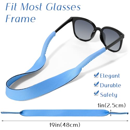 Image of Flutesan Sunglasses Strap Floating Neoprene Eyewear Retainer Anti Slip Adjustable Sports Eyeglasses Strap for Outdoors Sports