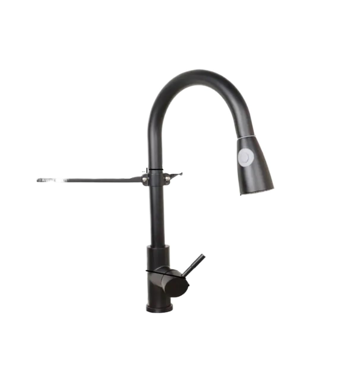 Robinet mitigeur de cuisine pivotant au design blanc contemporain