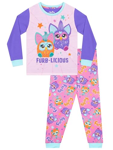 Furby Girls Pyjamas | Long Sleeve Girls’ Pyjama Sets | Cute Kids Pyjamas | Pink 7-8 Years