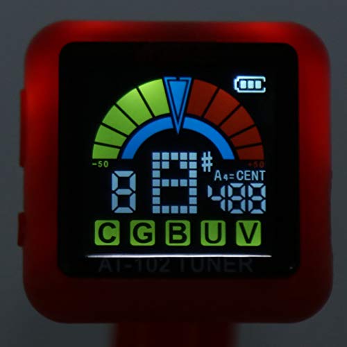 Usb Guitar Tuner Convenient Rechargeable Guitar Tuner For Guitar Beginners For Bass(At-102 Red) #TOP4
