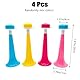 Niuhong 4 Pcs Vuvuzela Tröte Laut Fussball Fanfare Sehr Lautes Tröte Cheerleading Trompete Krachmacher Horn Plastik Trompeten Spielen Fanartikel Tröten Fan Zuschauer Fußballspiel Stadion Trompete