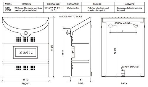 Stainless Steel Wall Mailbox Size: Large, Label: Stainless Steel, Finish: Brushed Stainless Steel #TOP1