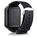 Qiufeng DZ09 Smart Watch Smartwatch Bluetooth Touchscreen Sweatproof Phone with Camera TF/SIM Card Slot for Android and iPhone Smartphones for Kids Girls Boys Men Women(Black)