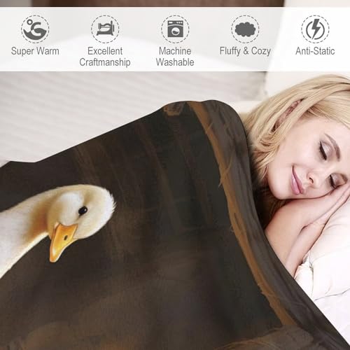 Couverture polaire flannel canard pour canapé et soirées cocooning