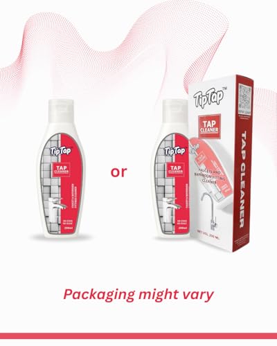 Image of TipTap Premium Tap Cleaner 200ml | Hard Water Stain & Limescale Remover | Tap & Faucet Cleaner for Bathroom and Kitchen | Tap Shiner