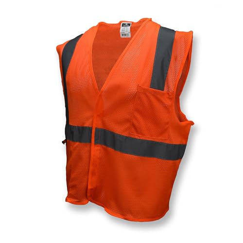 Radians SV2OM5X Class 2 Mesh Safety Vest, Orange, 5 Extra Large