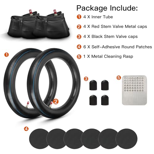 Image of GREHUA 2.75 /3.00-12 80 /100-12 3.00x12 Inner Tube Compatible with 110cc 125cc RM50 RM60 KX60 KX65 KLX110 CRF50 CRF110 XR50 XR70 Baja DR70 Taotao Coolster Dirt Pit Bike Off Road Motorcycle Parts 4 Pack
