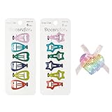 DOCAREFOR Heart and Star Shapes Hair Clips for Little Girls and Child Non Slip Metal Snap Hair Claw