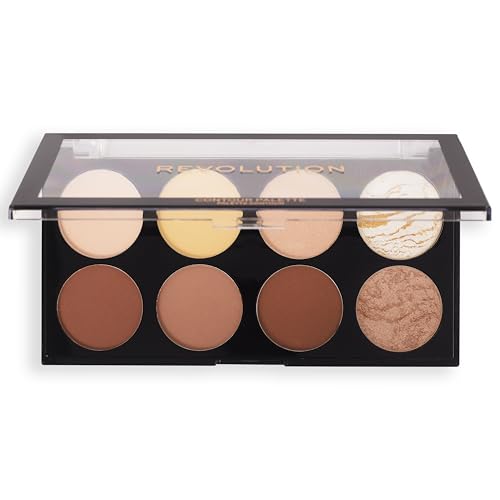 Revolution Beauty London Makeup Revolution Ultra Contour Palette, Makeup Palette Includes Highlighters & Contour Shades, Adds Definition & Sculpts Features, Vegan, 13g