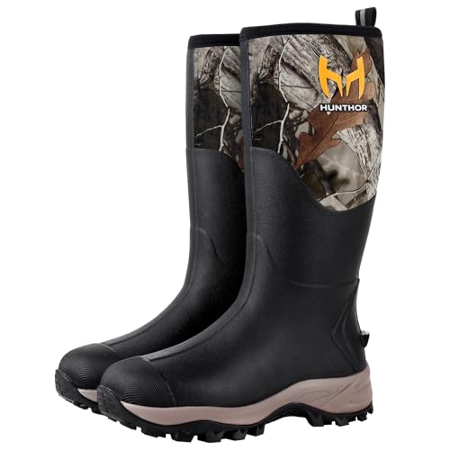 Best Hunting Boots for Women: Top Picks & Features 14 Hunthor Rubber Boots for Women with Steel Shank, Waterproof 6mm Neoprene Rain Boots for Hunting, Outdoor Work Next Camo G2 size 10